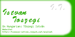 istvan toszegi business card